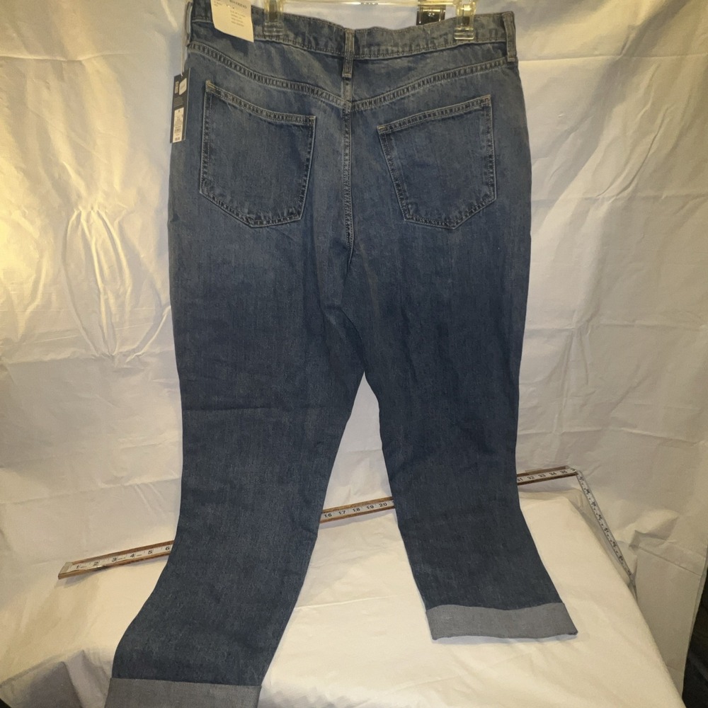 Universal Thread Boyfriend Cuffed Jeans Blue Medium Wash High Rise 14 NWT - Picture 5 of 10